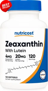 Zeaxanthin with Lutein 20Mg, 120 Softgels - Potent, Non-Gmo, Gluten Free - Picture 1 of 12