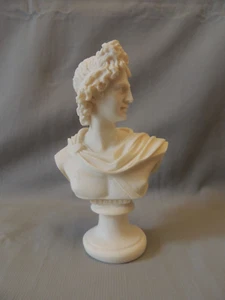 Greek alabaster bust statue god Apollo Mythologi Festos - Picture 1 of 12