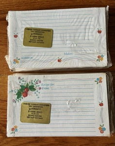 Lot 2 Packs of 30 Vintage Current Recipe Cards APPLES Double Fold Out Folded 60 - Picture 1 of 9