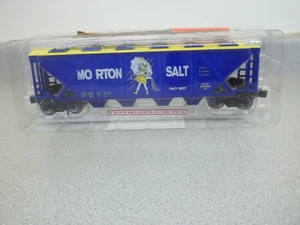 Covered Hopper train car Morton Salt sealed O Gauge Hopper Menards Gold Line - Picture 1 of 10