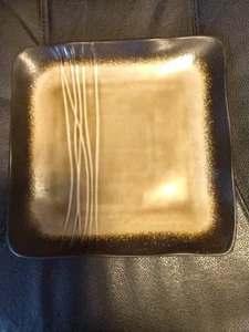 REPLACEMENT  PLATE 8.5 Square BAUM BROTHERS GALAXY Brown Salad Plate EUC  - Picture 1 of 3
