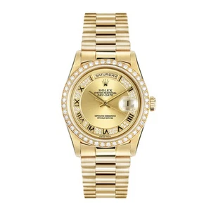 Rolex Day-Date 36 Orologio 36MM Diamante e Champagne Diamante Indice Marcatori Quadrante G... - Foto 1 di 10