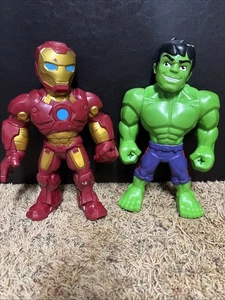Marvel Super Hero Adventures Iron man & Hulk 10” Figures - Picture 1 of 3