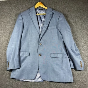 CHAPS Light Blue Sport Coat blazer Mens 44L Lined Two Button Spring - Picture 1 of 16