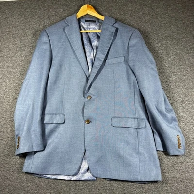 CHAPS Light Blue Sport Coat blazer Mens 44L Lined Two Button Spring - Image 1 of 4