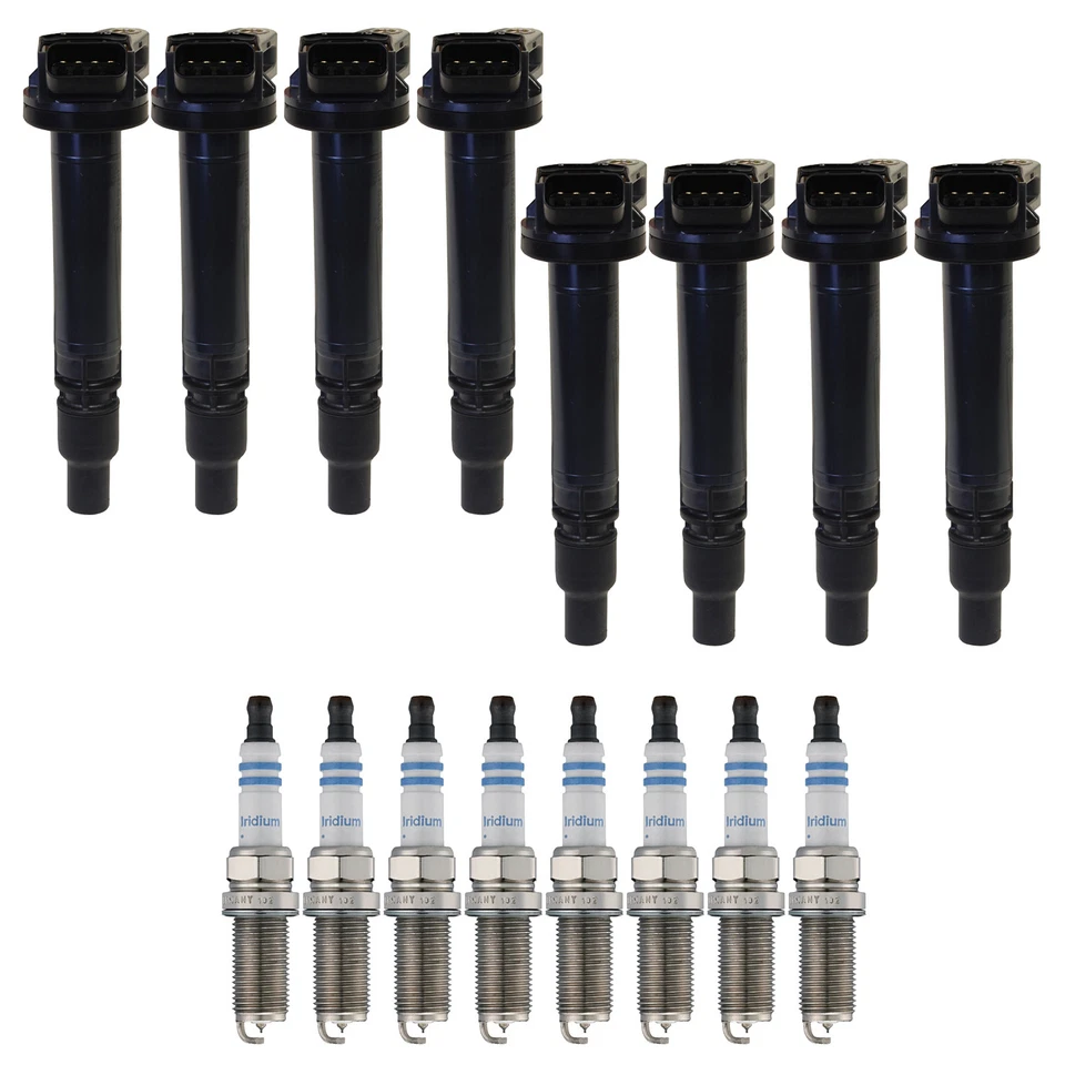 Kit de 8 bujías de iridio Bosch Denso Bobina de encendido para LS460 LX570 Tundra V8 Foto 1 de 1