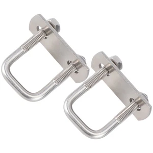 2 piezas abrazadera cuadrada acero inoxidable tornillo amortiguador pernos ángulo recto - Imagen 1 de 12