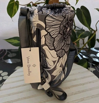 Vera Bradley Lighten Up Water Bottle Holder Crossbody Moon Shadow Meadow - Image 1 of 4