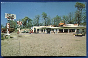 Chuck Wagon Cafe APCO Tankstelle Houston Missouri Postkarte - Bild 1 von 2