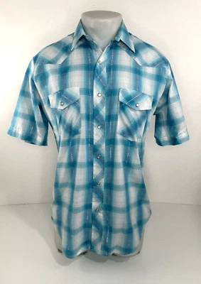 Gibson - A Cuadros Cuadros Western Pearl Snap Para Hombre Md. Camisa Foto 1 de 4