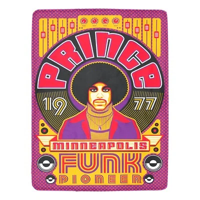 Vintage Style PRINCE 1977 Minneapolis Funk Pioneer Soft Micro Fleece Blanket - Image 1 of 4