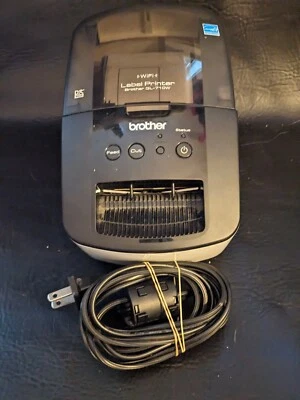 Brother QL-710W Wireless Label Thermal Printer Power Cord USB Cable Working - Image 1 of 4