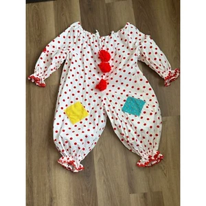 Clown costume hand made Multicolor Unisex Children Polka Dot Party halloween - Picture 1 of 12