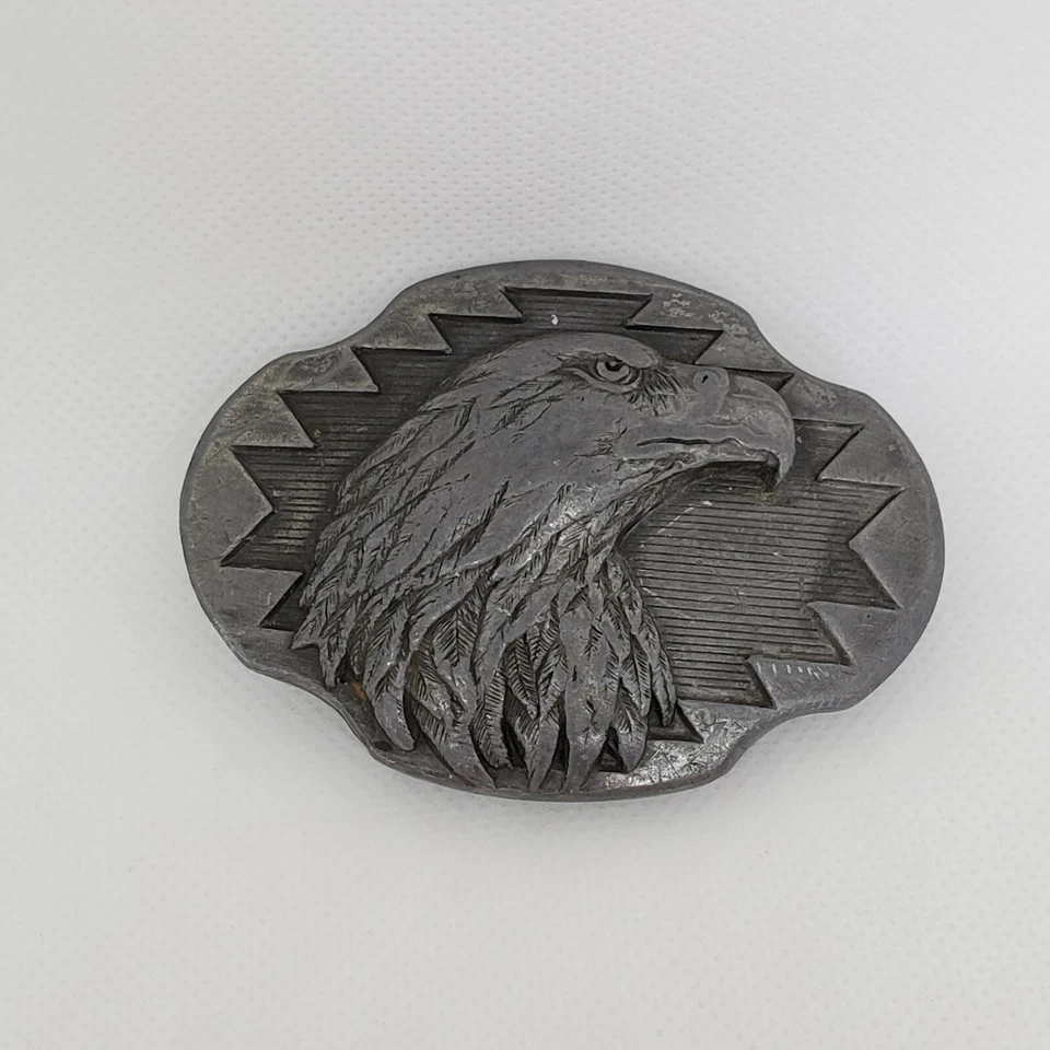 Arroyo Grande Buckle Co Eagle 1990 Belt Buckle AG44 Heavy Pewter 3D Vintage EUC - Image 1 of 4