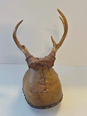 Antique Native American Indian Medicine Man Or Shamans Deer Horn Hat • 855.35£