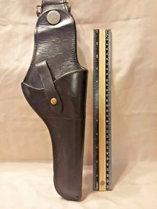 Revolver Holster - 4 to 5" Barrel- Right Hand 22, 38,357 Cal - Black Leather - Picture 1 of 8