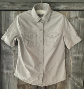Blusa Camisa de campamento de manga corta de safari estilo vida+ Sonoma vintage de algodón para mujer S - Imagen 1 de 11