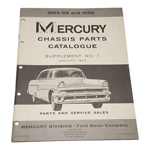1954-56 Ford Mercury Chassis Parts Catalogue Manual Guide Booklet Supplement 1 - Foto 1 di 7