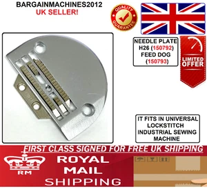 HEAVY NEEDLE PLATE H26(150792)&FEED DOG(150793) FOR UNIVERSAL INDUSTRIAL MACHINE - Picture 1 of 7