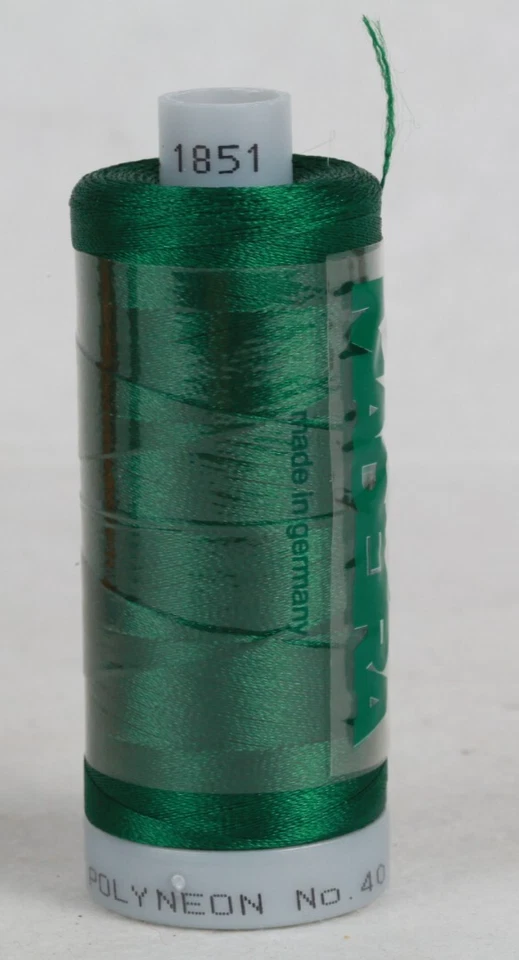 POLYESTER SEWING MACHINE EMBROIDERY THREAD MADEIRA 1 SPOOL each 1000m 1851 Green - Image 1 of 1