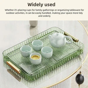 Drainage Tea Tray Plastic Tea Serving Tray With Suction Ball And Drain - Picture 1 of 22