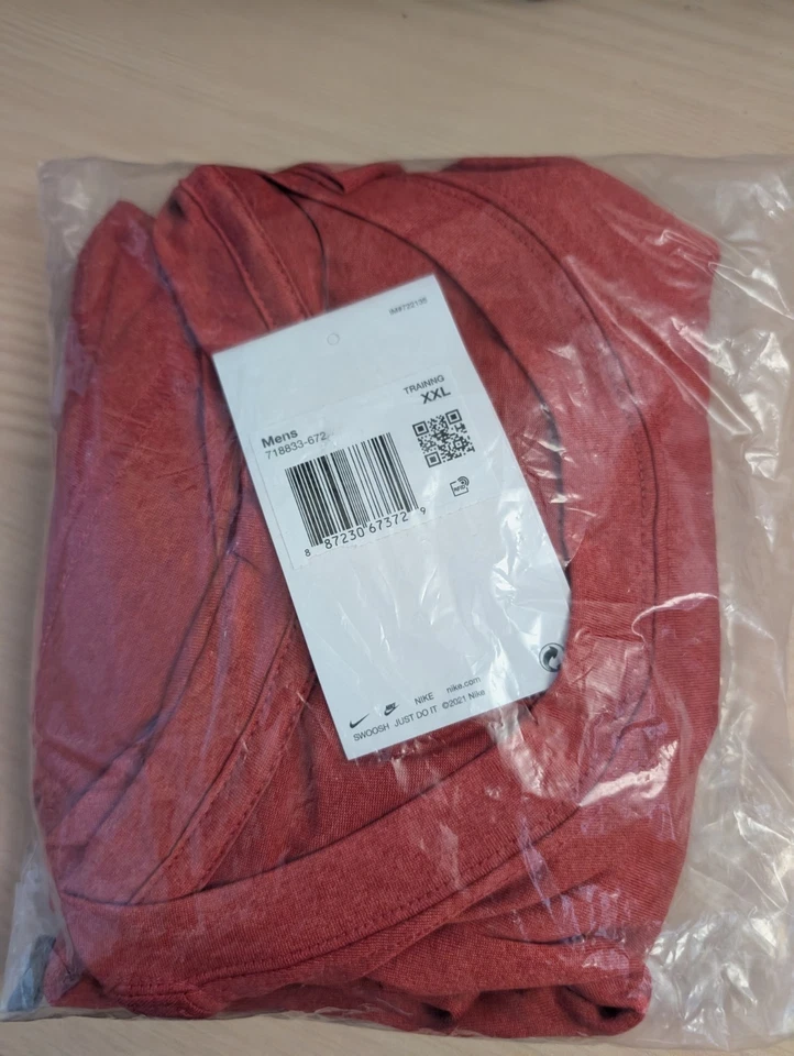 Nike The Nike Tee Dri-Fit Red Crew Tee Shirt Men Size XXL With Tag