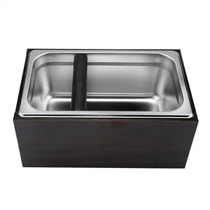 Stainless Steel Coffee Knock Box With Handle Coffee Grounds Container Waste SPG - Picture 1 of 7
