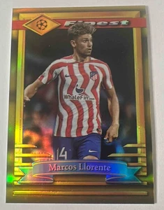 2022 Topps Finest Flashbacks UEFA Club Competitions Marcos Llorente Gold /50 #91 - Picture 1 of 2