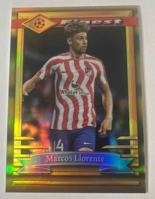 2022 Topps Finest Flashbacks UEFA Club Competitions Marcos Llorente Gold /50 #91 - Image 1 of 2