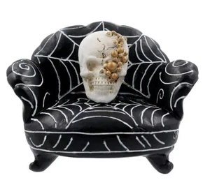 Neu Perlen Totenkopf Loveseat Miniatur Halloween Dekoration von Ashland - Bild 1 von 2