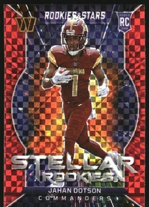 2022 Rookies and Stars Stellar Rookies Red Plaid #4 Jahan Dotson - FB - Picture 1 of 2