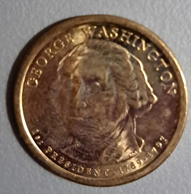 George Washington Dollar Coin Rare 1789-1797 With Edge Lettering 2007 D - Image 1 of 4