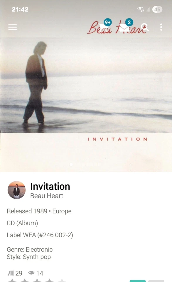 Bo Beau Heart ~ Invitation WestCoast AOR CD 1989 Melodic Rock Venice Coup - Image 1 of 1