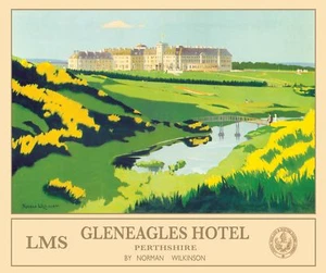 Gleneagles Scotland (old rail ad.) small metal sign 200mm x 150mm - Picture 1 of 1