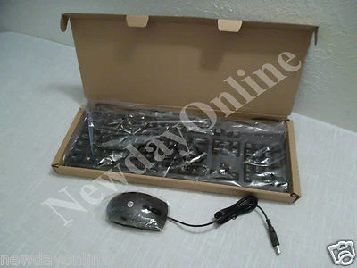HP Black Multimedia USB Keyboard 672647-003 SK-2015 +Mouse M0DGU0 505062-001 NEW - Image 1 of 4