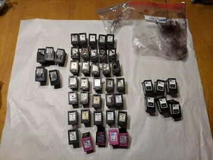 LOT 46 HP 65 Canon 240 Regular XL Kolor Czarny Atrament do drukarki PUSTE WKŁADY PRZECZYTAJ - Zdjęcie 1 z 6