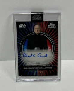 2024 Topps Chrome Black Star Wars Richard E Grant GENERAL PRYDE Auto DUALITY /99 - Picture 1 of 2