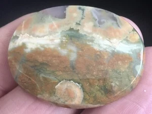 Polished Plume Agate Cabochon Picture Agate Lapidary 40x30x5mm Old Stock - Picture 1 of 11