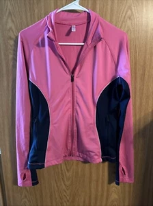 Women’s Extertek Full Zip Athletic Stretch Longsleeve Jacket Pink & Blue Size S - Picture 1 of 4