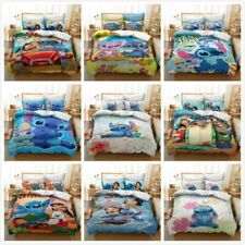 3D Lilo Stitch Cartoon Duvet Cover 2/3PC Bedding Set Quilt Cover