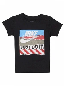 Nike T-Shirt Toddler/Little Boy's Logo Tears Short Sleeve Crew Neck Cotton - Picture 1 of 6