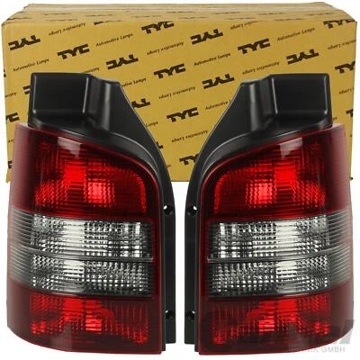 2x TYC RÜCKLEUCHTEN ROT-SCHWARZ SMOKE passend für VW T5 BUS TRANSPORTER 2003-09 - Bild 1 von 4