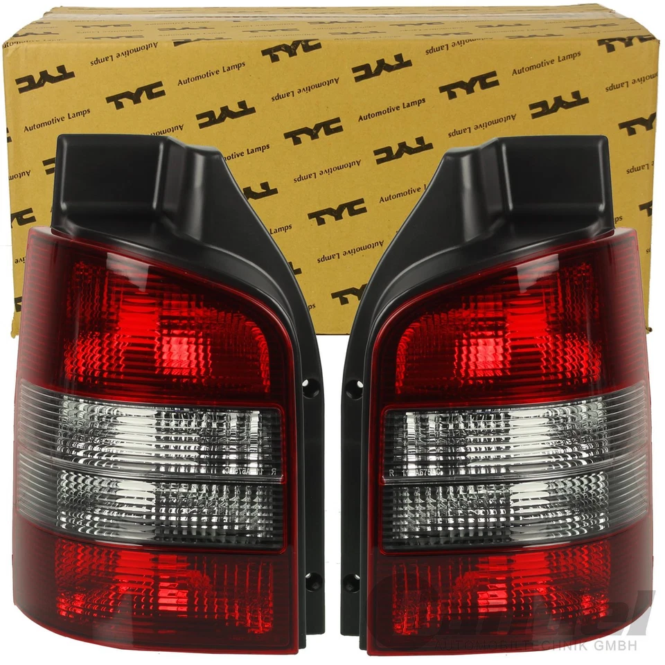 2x TYC RÜCKLEUCHTEN ROT-SCHWARZ SMOKE passend für VW T5 BUS TRANSPORTER 2003-09 - Bild 1 von 4