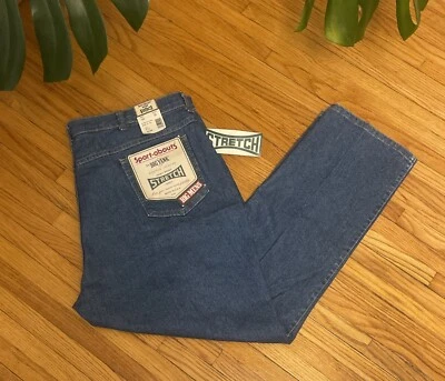 Vintage Men’s 44x30 Big Yank Sport Abouts Action Stretch Denim Jeans USA New NWT - Image 1 of 4