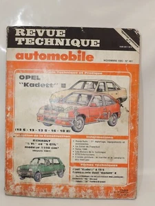 OPEL Kadett E 12S 13 13S 16 18E (RENAULT R5 TL GTL)- Revue Technique Automobile - Imagen 1 de 3