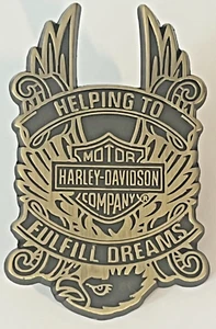 Harley Davidson 2008 "Ayudar a completar los sueños" chaqueta chaleco prendedor - Imagen 1 de 2