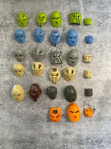 Lego Bionicle 28 Mask Lot Turaga + Krana Huna Rau Mahiki Ruru Komau Matatu - Picture 1 of 8
