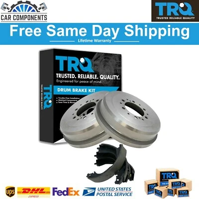 TRQ New Rear Brake Drum Shoe Kit For 1987-2003 Toyota Tacoma Tundra T100 Pickup - Image 1 of 4