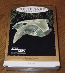 Neu HALLMARK Keepsake STAR TREK-ROMULAN WARBIRD beleuchtet WEIHNACHTSORNAMENT 1995 - Bild 1 von 4
