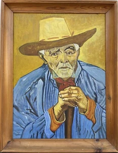 Oil Painting Portrait Of An Old Provençal Farmer After Vincent Van Gogh - Picture 1 of 14